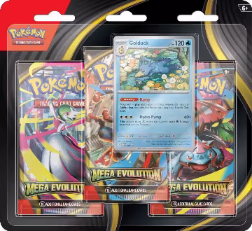 Mega Evolution 3 Pack Blister [Golduck], Mega Evolution — Pokémon sealed product price
