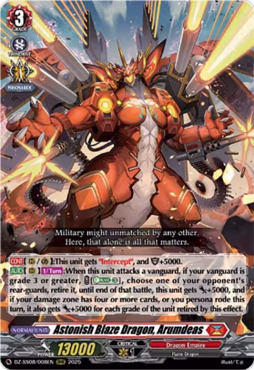 Astonish Blaze Dragon, Arumdeas (DZ-SS08/008EN), DZ-SS08: Festival Booster 2025 — Vanguard card price
