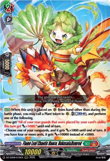Flame Leaf Chaotic Dance, Hakusui&Remred (RRR) (DZ-SS08/019EN), DZ-SS08: Festival Booster 2025 — Vanguard card price