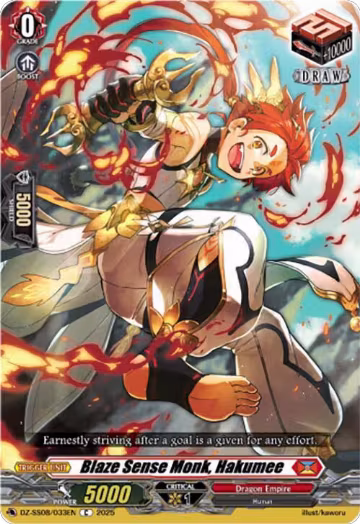 Blaze Sense Monk, Hakumee (DZ-SS08/033EN), DZ-SS08: Festival Booster 2025 — Vanguard card price