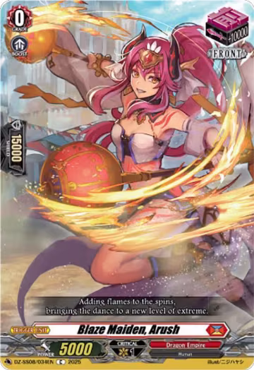 Blaze Maiden, Arush (DZ-SS08/034EN), DZ-SS08: Festival Booster 2025 — Vanguard card price