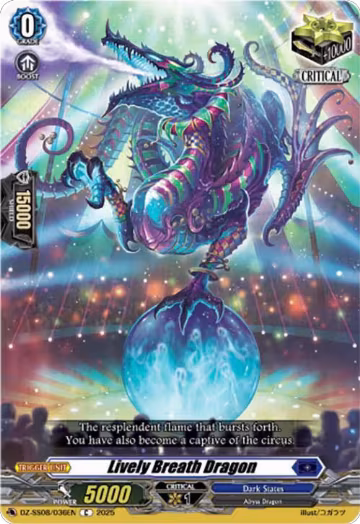 Lively Breath Dragon (DZ-SS08/036EN), DZ-SS08: Festival Booster 2025 — Vanguard card price