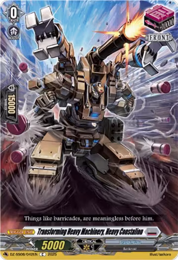 Transforming Heavy Machinery, Heavy Constalion (DZ-SS08/042EN), DZ-SS08: Festival Booster 2025 — Vanguard card price