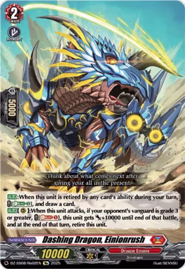 Dashing Dragon, Einionrush (DZ-SS08/Re02EN), DZ-SS08: Festival Booster 2025 — Vanguard card price