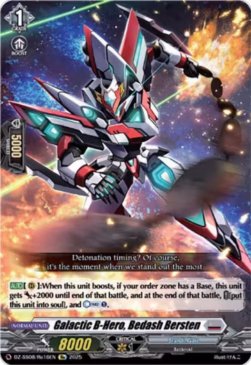 Galactic B-Hero, Bedash Bersten (DZ-SS08/Re16EN), DZ-SS08: Festival Booster 2025 — Vanguard card price