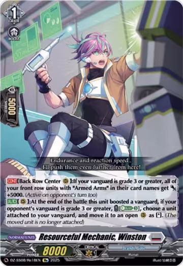 Resourceful Mechanic, Winston (DZ-SS08/Re18EN), DZ-SS08: Festival Booster 2025 — Vanguard card price