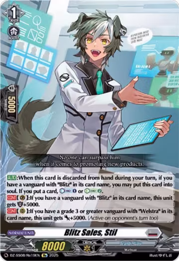 Blitz Sales, Stil (DZ-SS08/Re19EN), DZ-SS08: Festival Booster 2025 — Vanguard card price