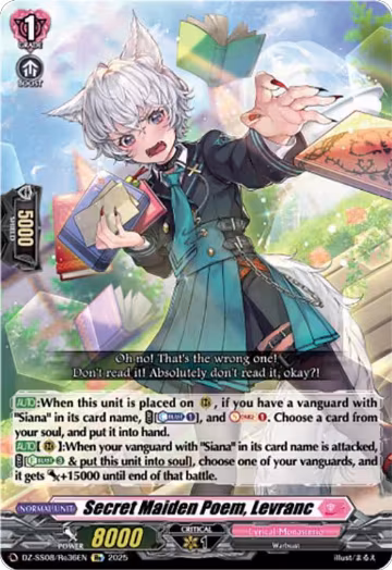 Secret Maiden Poem, Levranc (DZ-SS08/Re36EN), DZ-SS08: Festival Booster 2025 — Vanguard card price