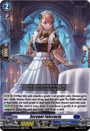 Servant Falcracia (Re+) (DZ-SS08/Re40EN), DZ-SS08: Festival Booster 2025 — Vanguard card price