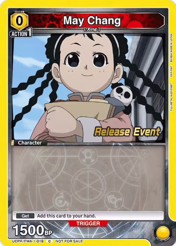 May Chang (019) (UEPR/FMA-1-019), FULLMETAL ALCHEMIST Release Event Cards — Union Arena card price