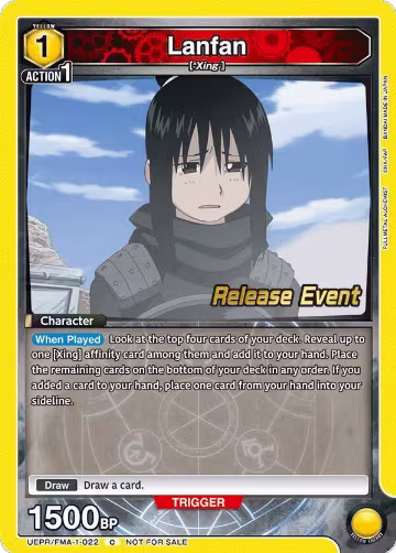 Lanfan (022) (UEPR/FMA-1-022), FULLMETAL ALCHEMIST Release Event Cards — Union Arena card price