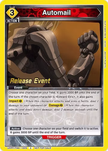 Automail (UEPR/FMA-1-029), FULLMETAL ALCHEMIST Release Event Cards — Union Arena card price