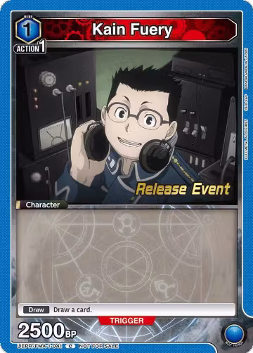 Kain Fuery (UEPR/FMA-1-041), FULLMETAL ALCHEMIST Release Event Cards — Union Arena card price