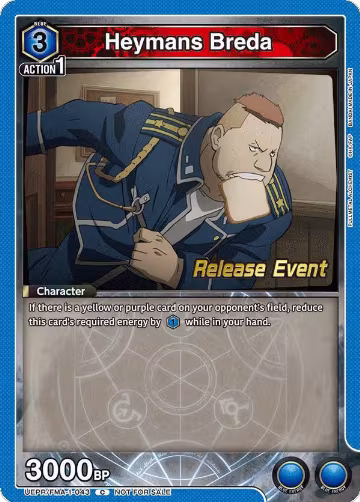 Heymans Breda (UEPR/FMA-1-043), FULLMETAL ALCHEMIST Release Event Cards — Union Arena card price