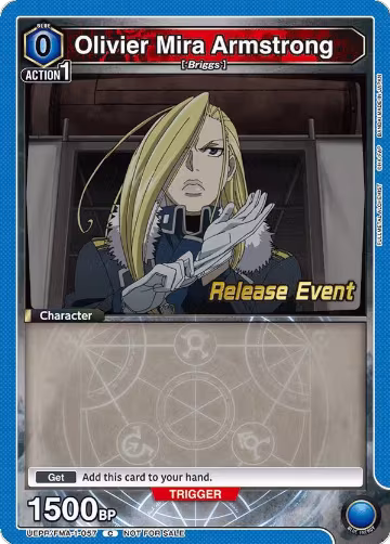 Olivier Mira Armstrong (057) (UEPR/FMA-1-057), FULLMETAL ALCHEMIST Release Event Cards — Union Arena card price