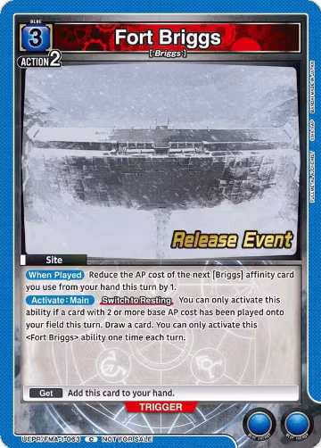 Fort Briggs (UEPR/FMA-1-063), FULLMETAL ALCHEMIST Release Event Cards — Union Arena card price