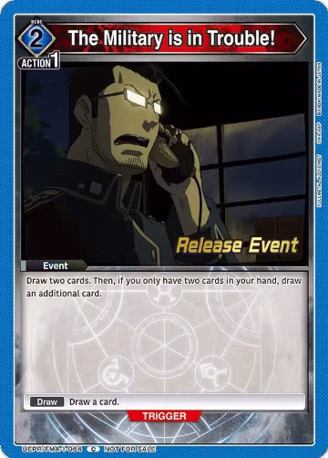 The Military is in Trouble! (UEPR/FMA-1-064), FULLMETAL ALCHEMIST Release Event Cards — Union Arena card price