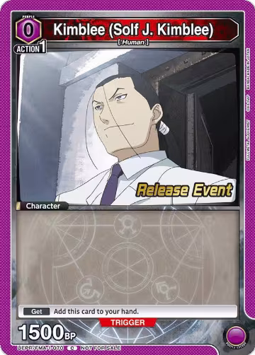 Kimblee (Solf J. Kimblee) (070) (UEPR/FMA-1-070), FULLMETAL ALCHEMIST Release Event Cards — Union Arena card price