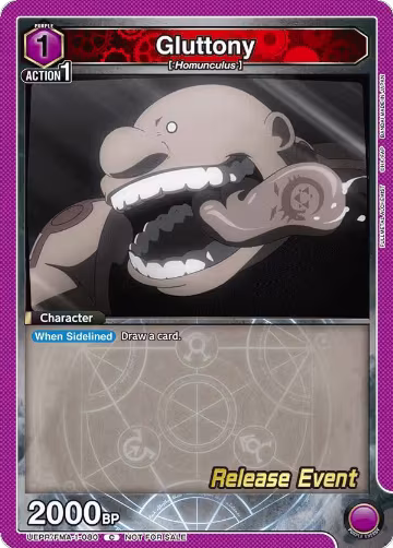Gluttony (080) (UEPR/FMA-1-080), FULLMETAL ALCHEMIST Release Event Cards — Union Arena card price