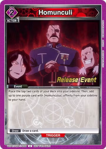 Homunculi (UEPR/FMA-1-099), FULLMETAL ALCHEMIST Release Event Cards — Union Arena card price