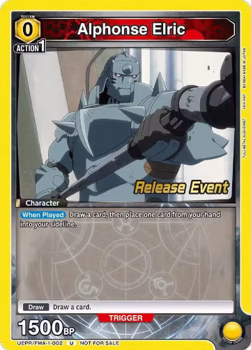 Alphonse Elric (002) (UEPR/FMA-1-002), FULLMETAL ALCHEMIST Release Event Cards — Union Arena card price