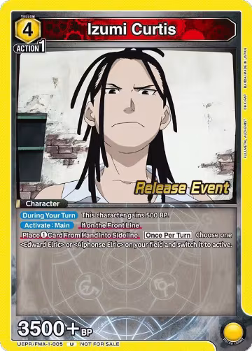 Izumi Curtis (005) (UEPR/FMA-1-005), FULLMETAL ALCHEMIST Release Event Cards — Union Arena card price