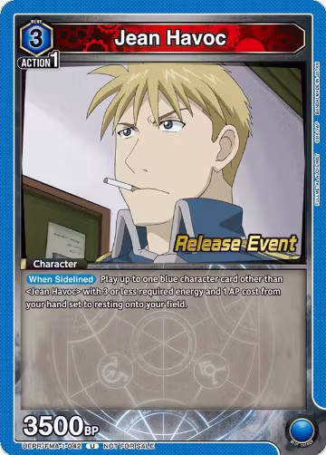 Jean Havoc (UEPR/FMA-1-042), FULLMETAL ALCHEMIST Release Event Cards — Union Arena card price
