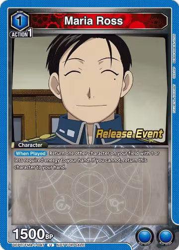 Maria Ross (UEPR/FMA-1-047), FULLMETAL ALCHEMIST Release Event Cards — Union Arena card price