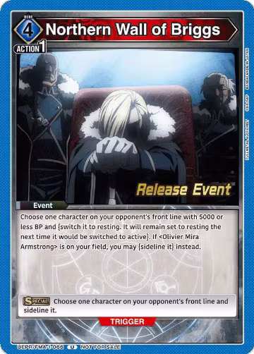 Northern Wall of Briggs (UEPR/FMA-1-066), FULLMETAL ALCHEMIST Release Event Cards — Union Arena card price