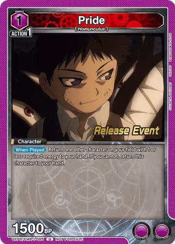Pride (085) (UEPR/FMA-1-085), FULLMETAL ALCHEMIST Release Event Cards — Union Arena card price