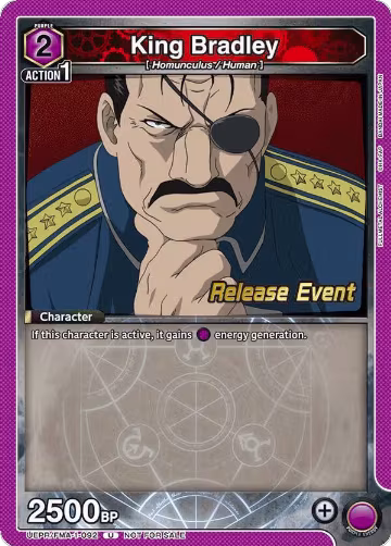 King Bradley (092) (UEPR/FMA-1-092), FULLMETAL ALCHEMIST Release Event Cards — Union Arena card price