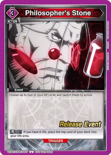 Philosopher's Stone (UEPR/FMA-1-097), FULLMETAL ALCHEMIST Release Event Cards — Union Arena card price