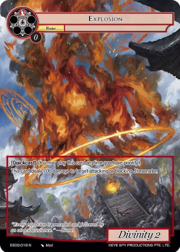 Explosion (ESD2-018 N), Evil Cluster Starter Deck 2: Matelda — Force of Will card price