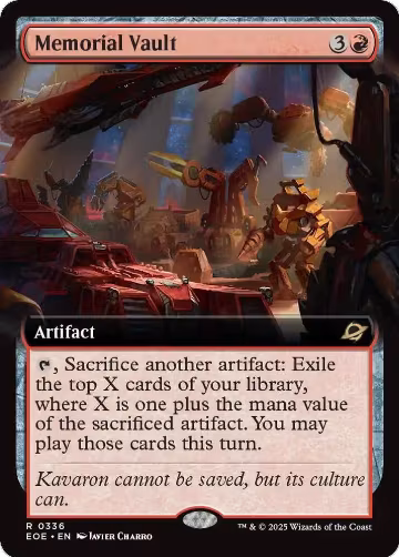 Memorial Vault (Extended Art) (336), Edge of Eternities — Magic card price