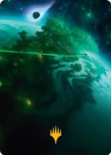 Evendo, Waking Haven Art Card (Gold-Stamped Planeswalker Symbol) (30), Art Series: Edge of Eternities — Magic card price