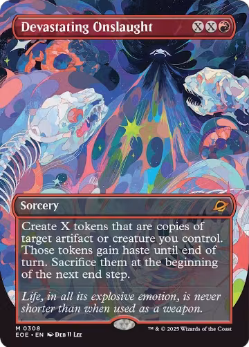 Devastating Onslaught (Borderless) (308), Edge of Eternities — Magic card price