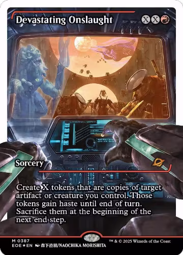 Devastating Onslaught (0387) (Showcase) (Fracture Foil) (387), Edge of Eternities — Magic card price