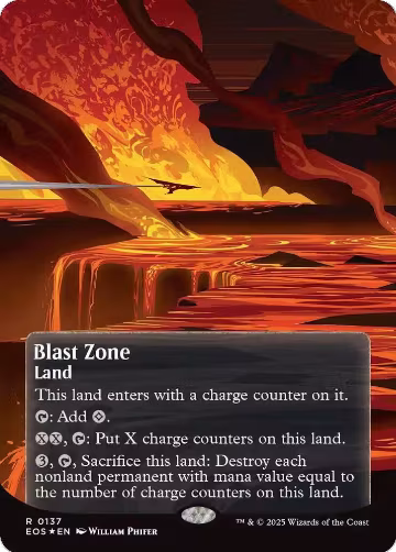 Blast Zone (0137) (Borderless) (Galaxy Foil) (137), Edge of Eternities: Stellar Sights — Magic card price