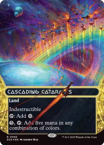 Cascading Cataracts (0095) (Borderless) (Galaxy Foil) (95), Edge of Eternities: Stellar Sights — Magic card price