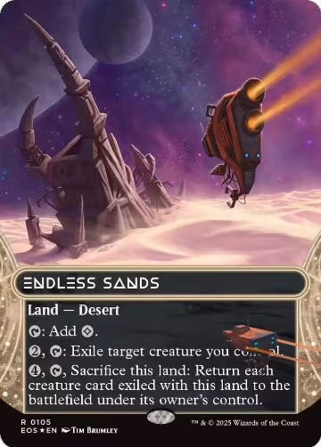 Endless Sands (0105) (Borderless) (Galaxy Foil) (105), Edge of Eternities: Stellar Sights — Magic card price