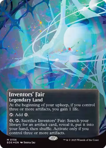 Inventors' Fair (0156) (Borderless) (Galaxy Foil) (156), Edge of Eternities: Stellar Sights — Magic card price