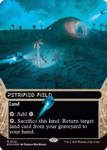 Petrified Field (0122) (Borderless) (Galaxy Foil) (122), Edge of Eternities: Stellar Sights — Magic card price