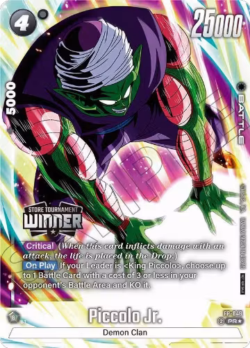 Piccolo Jr. - FP-048 (Tournament Pack -Winner- 07) (FP-048), Tournament and Championship Promos — DB Fusion card price
