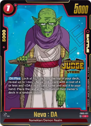 Neva : DA (Judge Pack (Store Judge) 04) (FB05-011), Tournament and Championship Promos — DB Fusion card price
