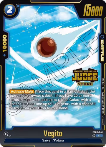 Vegito (Judge Pack (Store Judge) 04) (FB05-041), Tournament and Championship Promos — DB Fusion card price