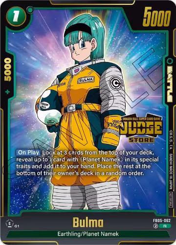 Bulma (Judge Pack (Store Judge) 04) (FB05-062), Tournament and Championship Promos — DB Fusion card price