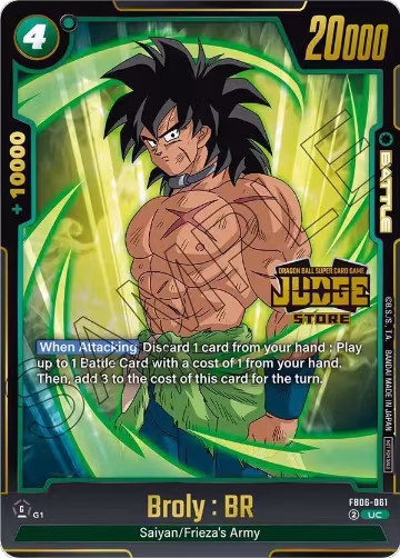 Broly : BR (Judge Pack (Store Judge) 04) (FB06-061), Tournament and Championship Promos — DB Fusion card price