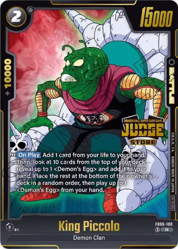 King Piccolo (Judge Pack (Store Judge) 04) (FB06-108), Tournament and Championship Promos — DB Fusion card price
