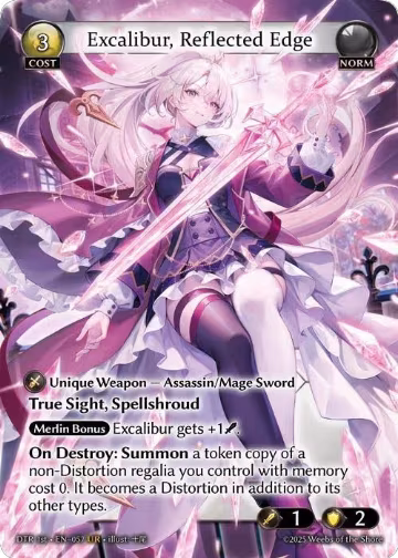 Excalibur, Reflected Edge (057), Distorted Reflections — Grand Archive card price