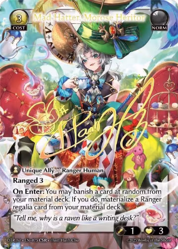 Mad Hatter, Morose Heritor (CSR) (075), Distorted Reflections — Grand Archive card price